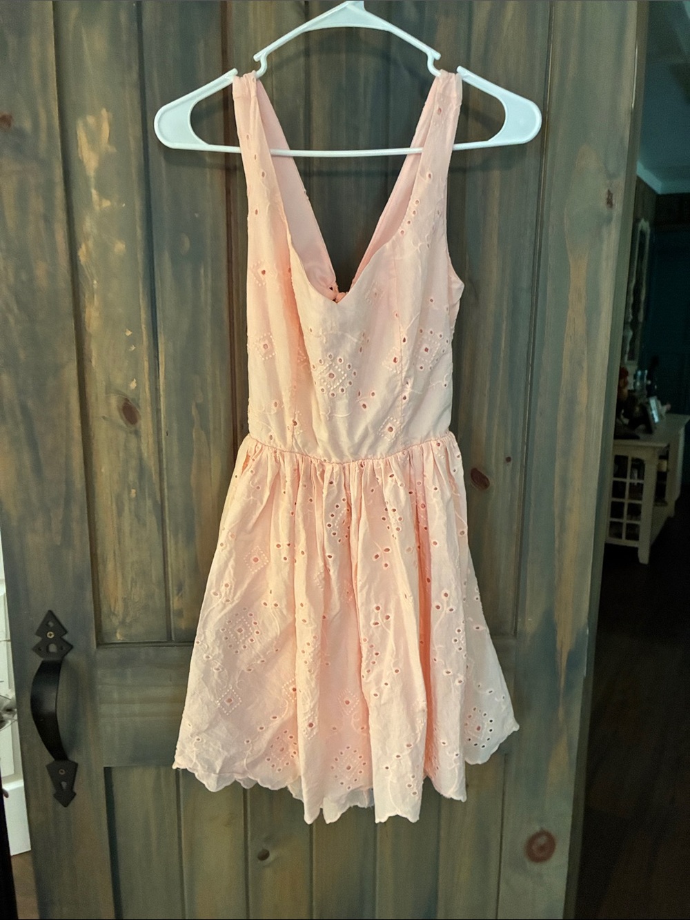 Aubrey Parks by Francesca’s pink eyelet dress
